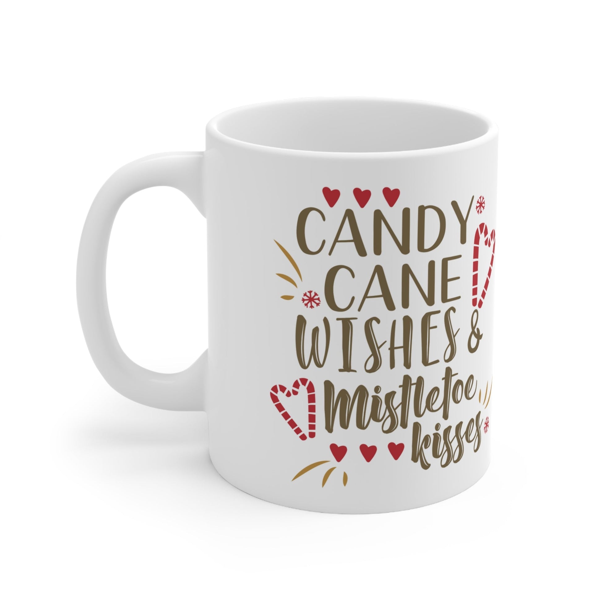 11oz Christmas Candy Cane Coffee Mug - Just Grace Ceramics