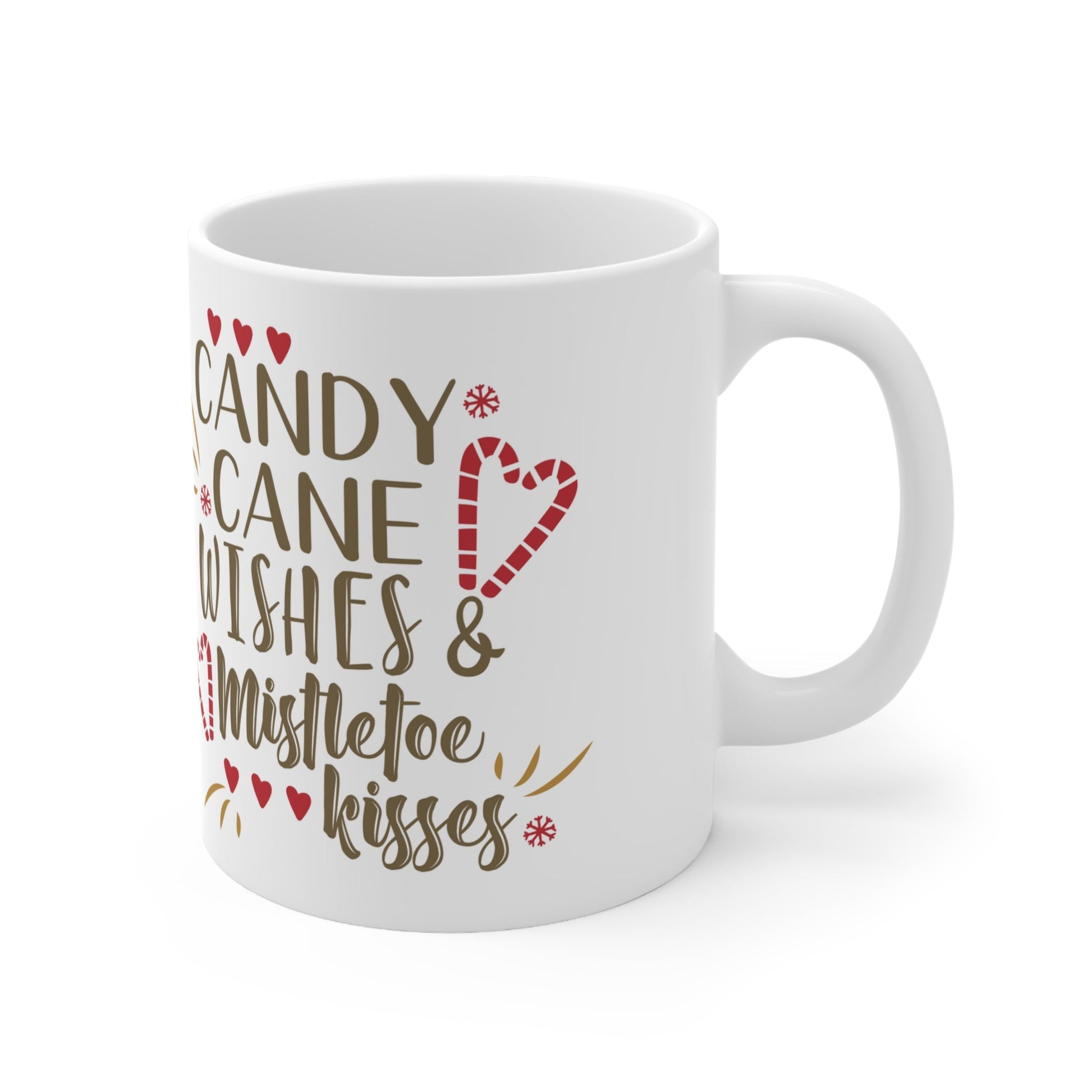 11oz Christmas Candy Cane Coffee Mug - Just Grace Ceramics