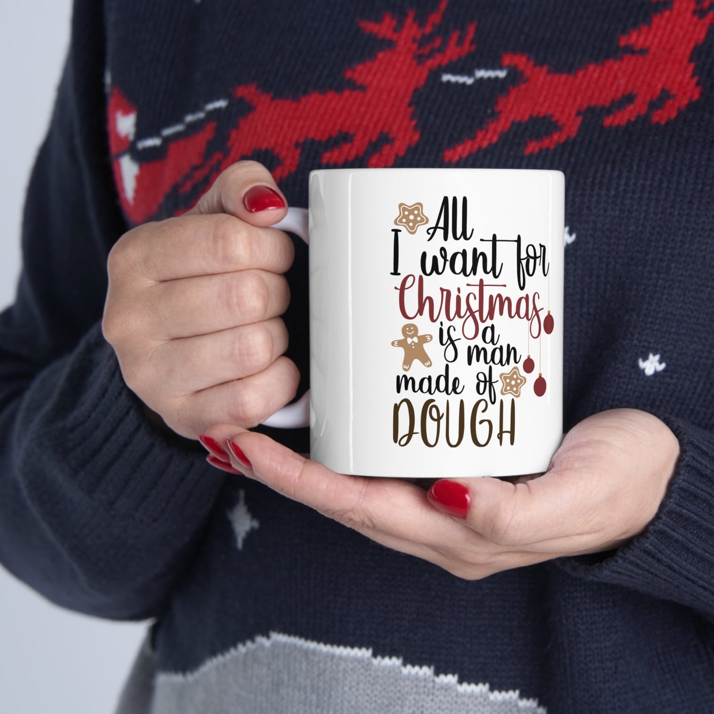 11oz Christmas Cookie Dough Coffee Mug - Just Grace Ceramics