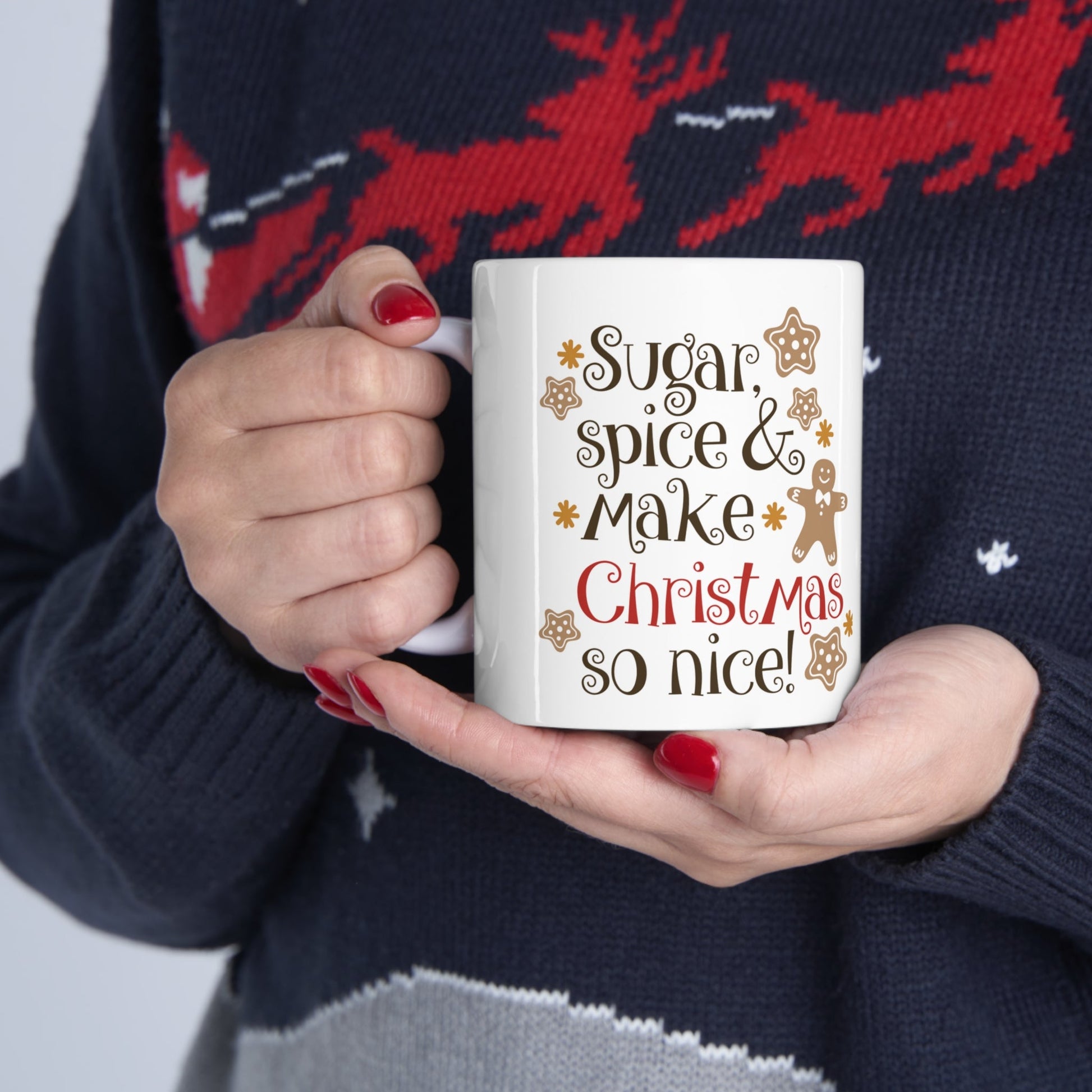 11oz Christmas Sugar & Spice Coffee Mug - Just Grace Ceramics