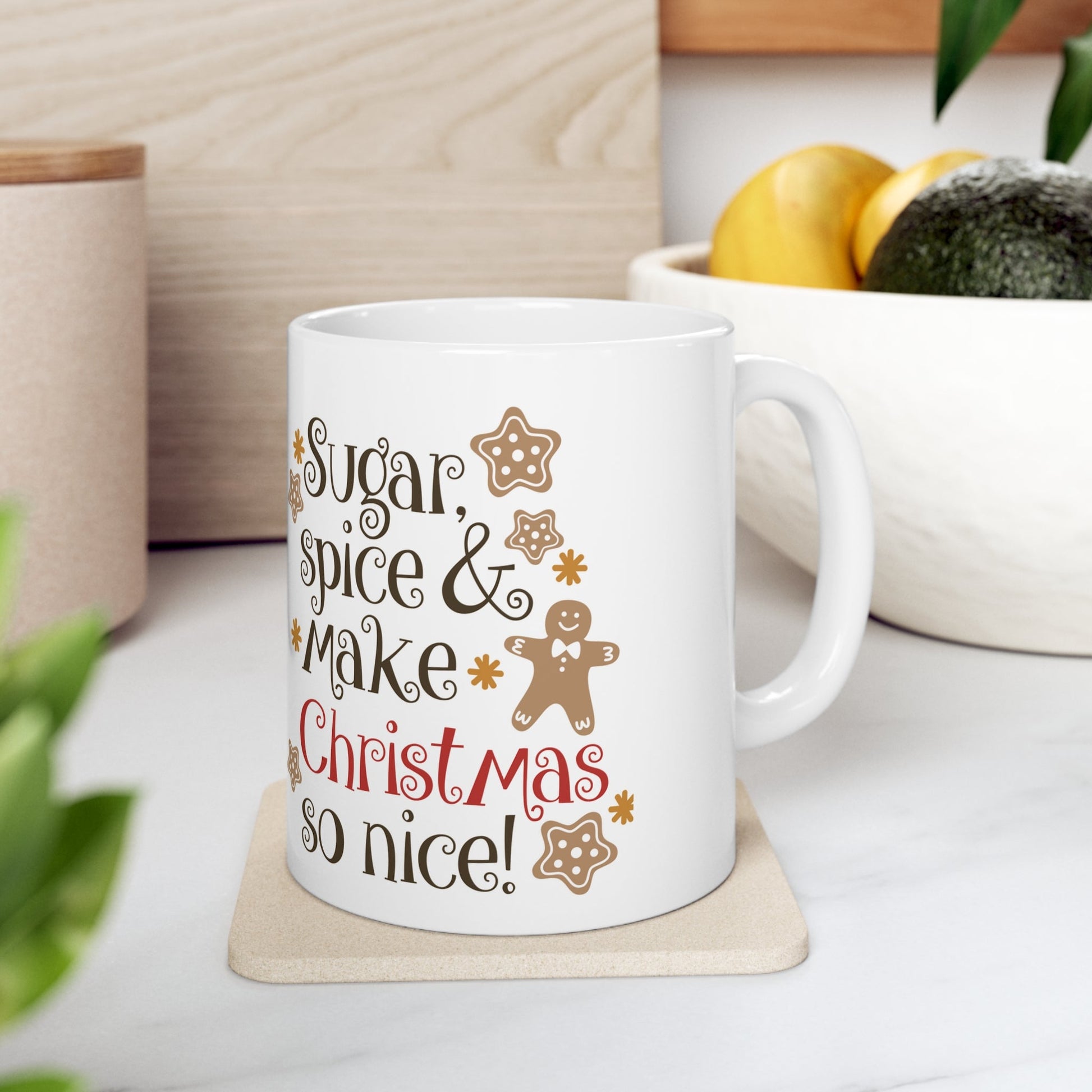 11oz Christmas Sugar & Spice Coffee Mug - Just Grace Ceramics