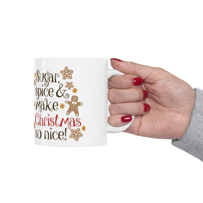 11oz Christmas Sugar & Spice Coffee Mug - Just Grace Ceramics