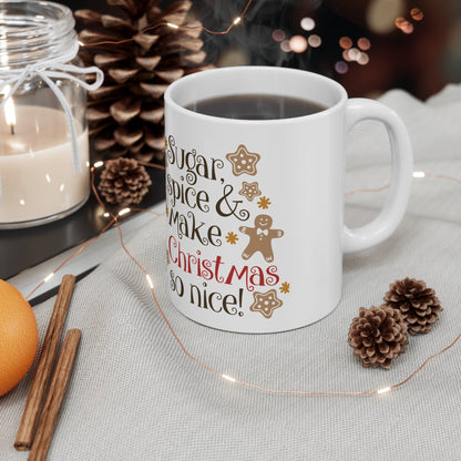 11oz Christmas Sugar & Spice Coffee Mug - Just Grace Ceramics