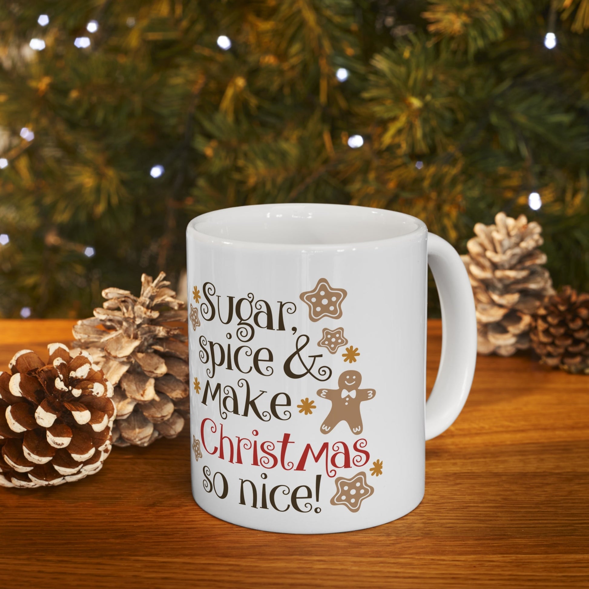 11oz Christmas Sugar & Spice Coffee Mug - Just Grace Ceramics