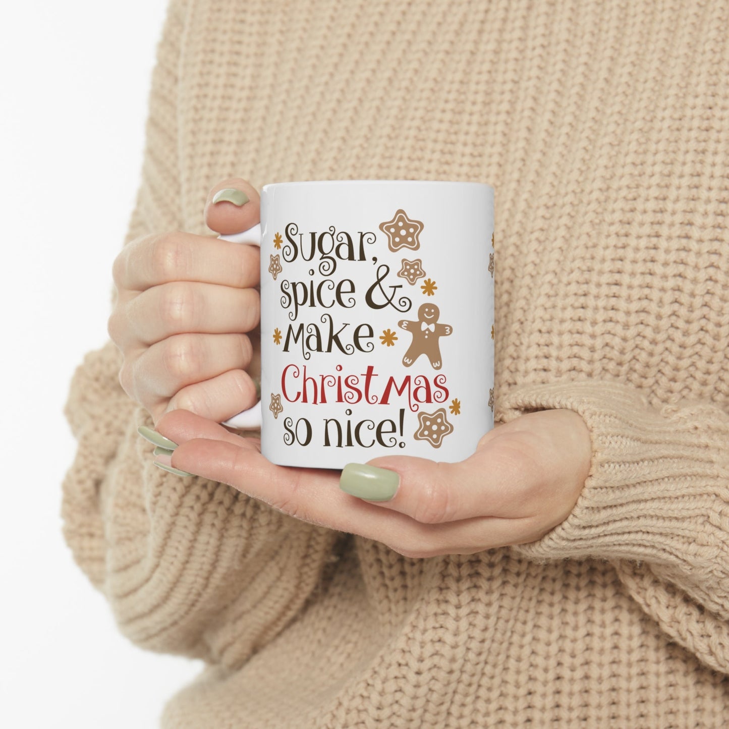 11oz Christmas Sugar & Spice Coffee Mug - Just Grace Ceramics