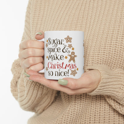 11oz Christmas Sugar & Spice Coffee Mug - Just Grace Ceramics