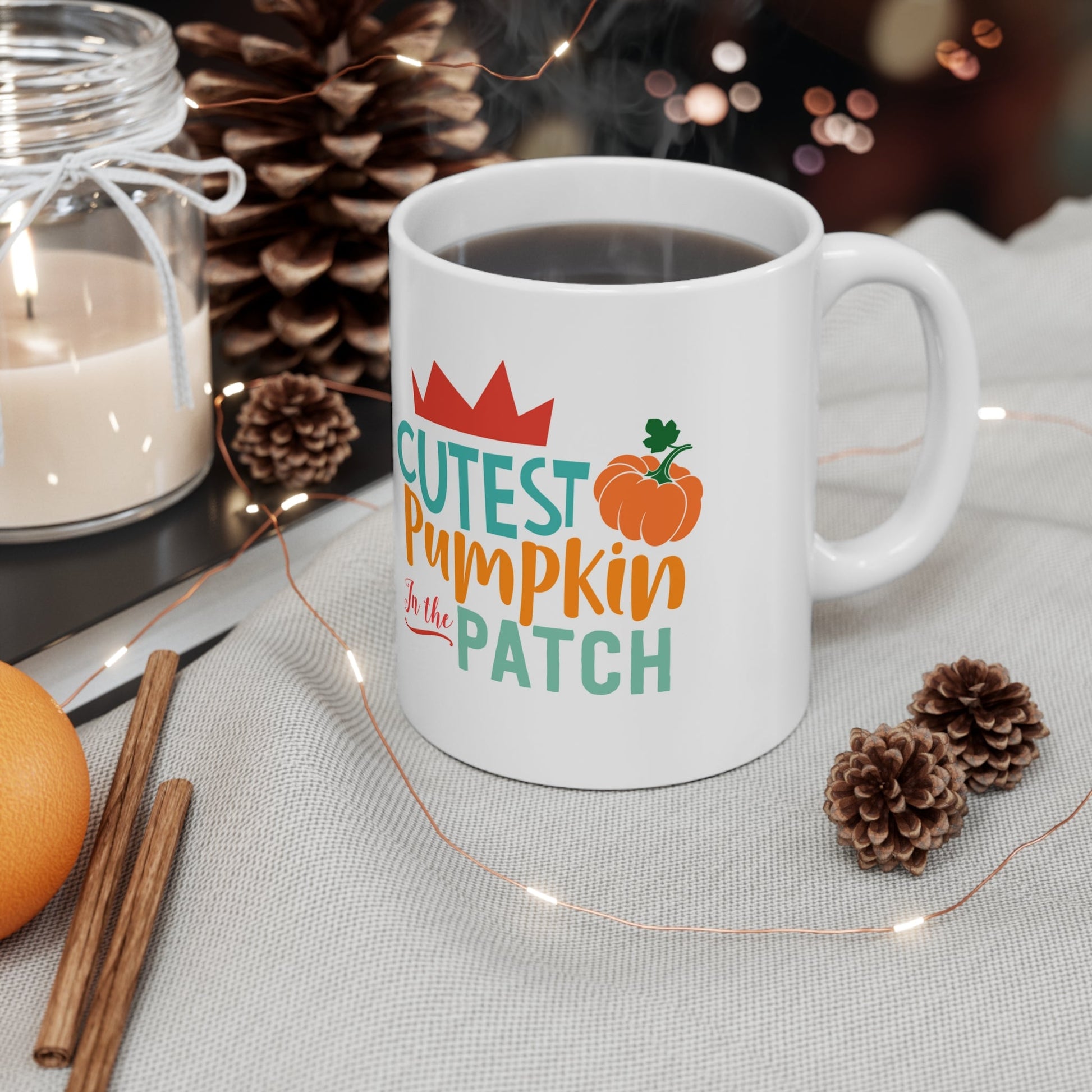 11oz Cutest Pumpkin Patch Thanksgiving Coffee Mug - Just Grace Ceramics