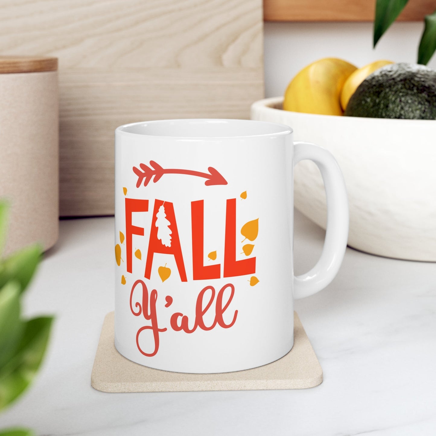 11oz Fall Y'all Thanksgiving Coffee Mug - Just Grace Ceramics