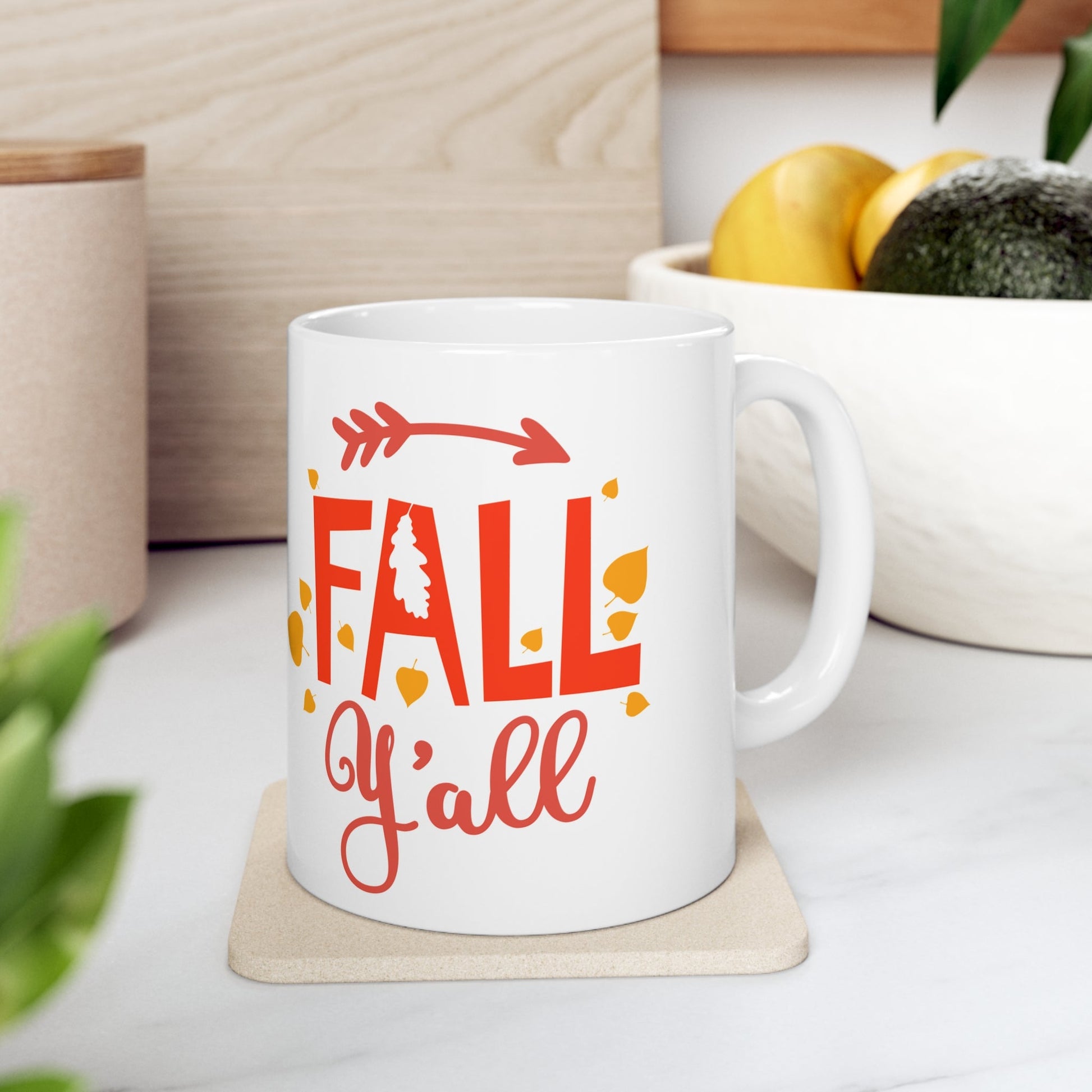 11oz Fall Y'all Thanksgiving Coffee Mug - Just Grace Ceramics