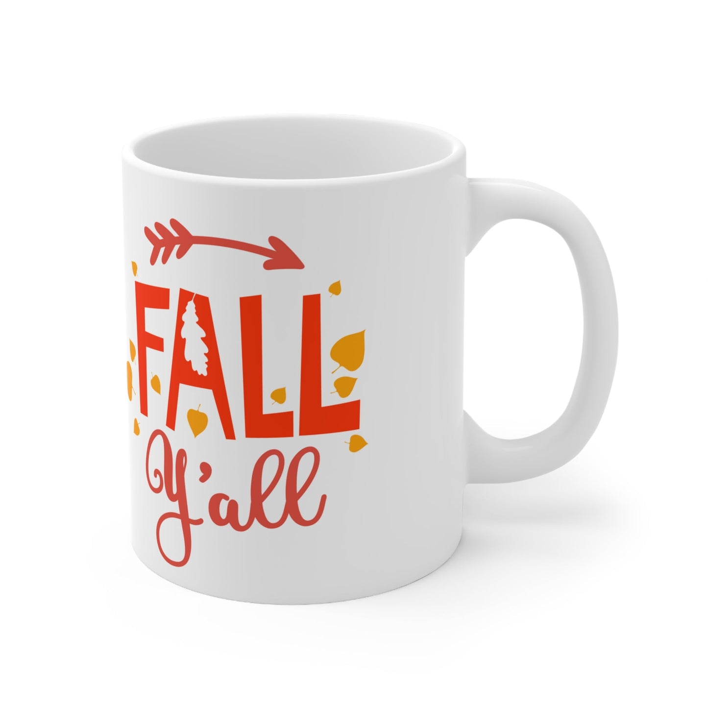 11oz Fall Y'all Thanksgiving Coffee Mug - Just Grace Ceramics