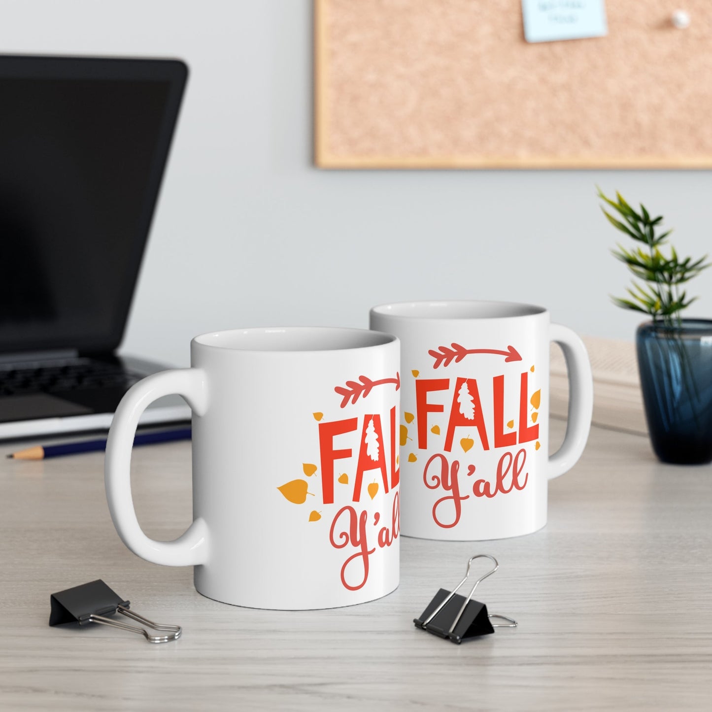 11oz Fall Y'all Thanksgiving Coffee Mug - Just Grace Ceramics