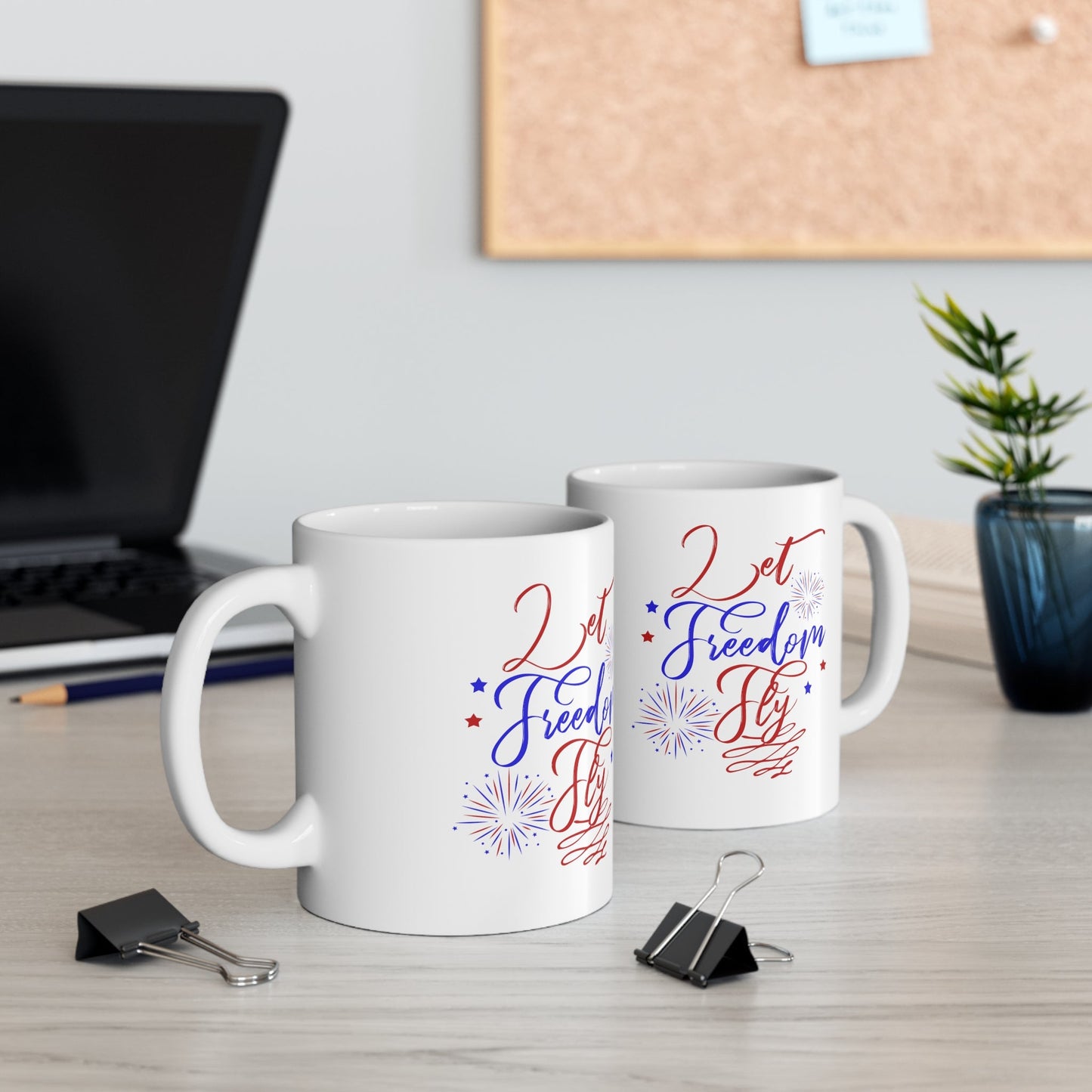 11oz Forth of July Coffee Mug - Just Grace Ceramics