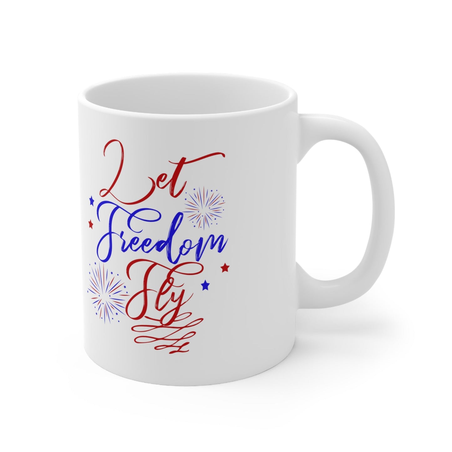 11oz Forth of July Coffee Mug - Just Grace Ceramics