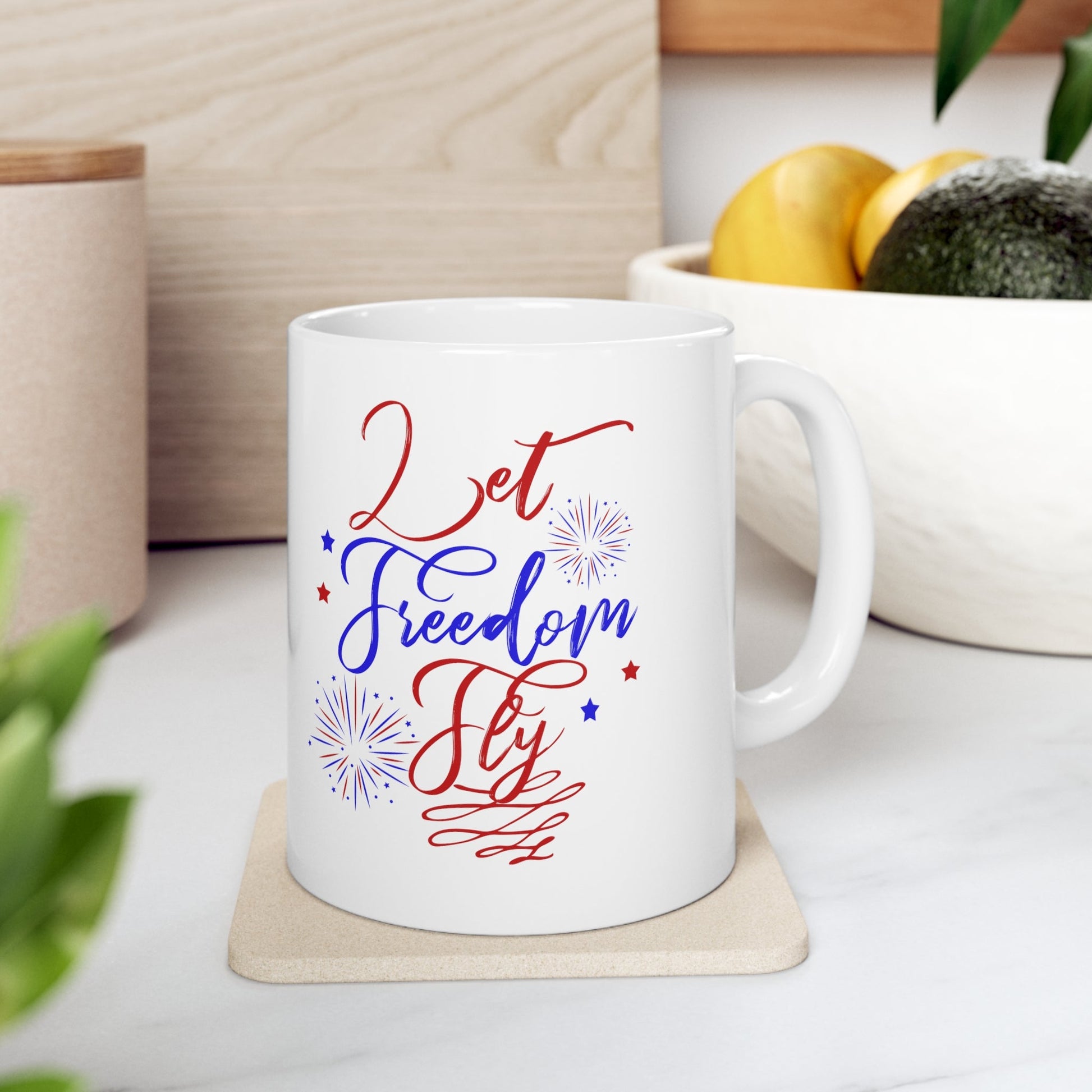 11oz Forth of July Coffee Mug - Just Grace Ceramics