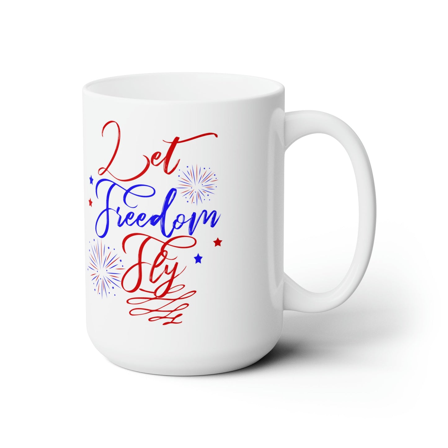 11oz Let Freedom Fly Forth of July Coffee Mug - Just Grace Ceramics