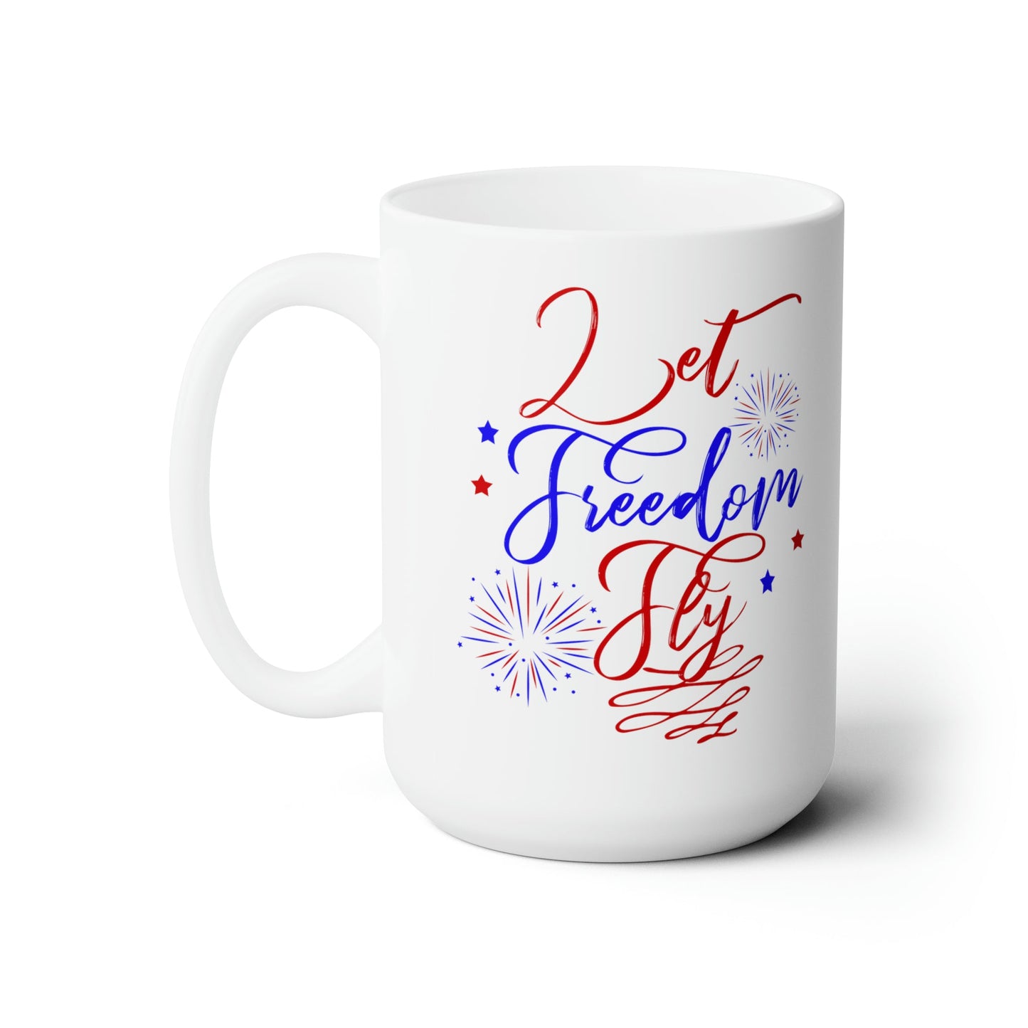 11oz Let Freedom Fly Forth of July Coffee Mug - Just Grace Ceramics