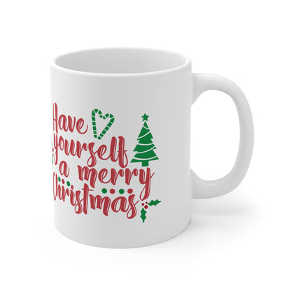 11oz Merry Christmas Coffee Mug - Just Grace Ceramics