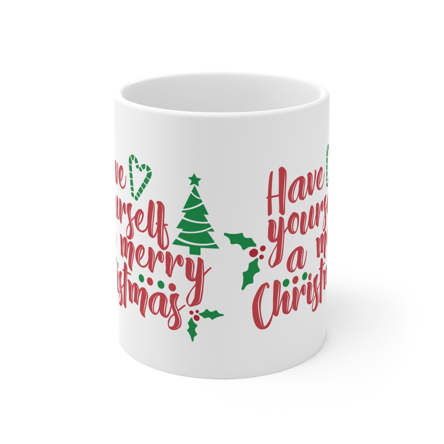 11oz Merry Christmas Coffee Mug - Just Grace Ceramics