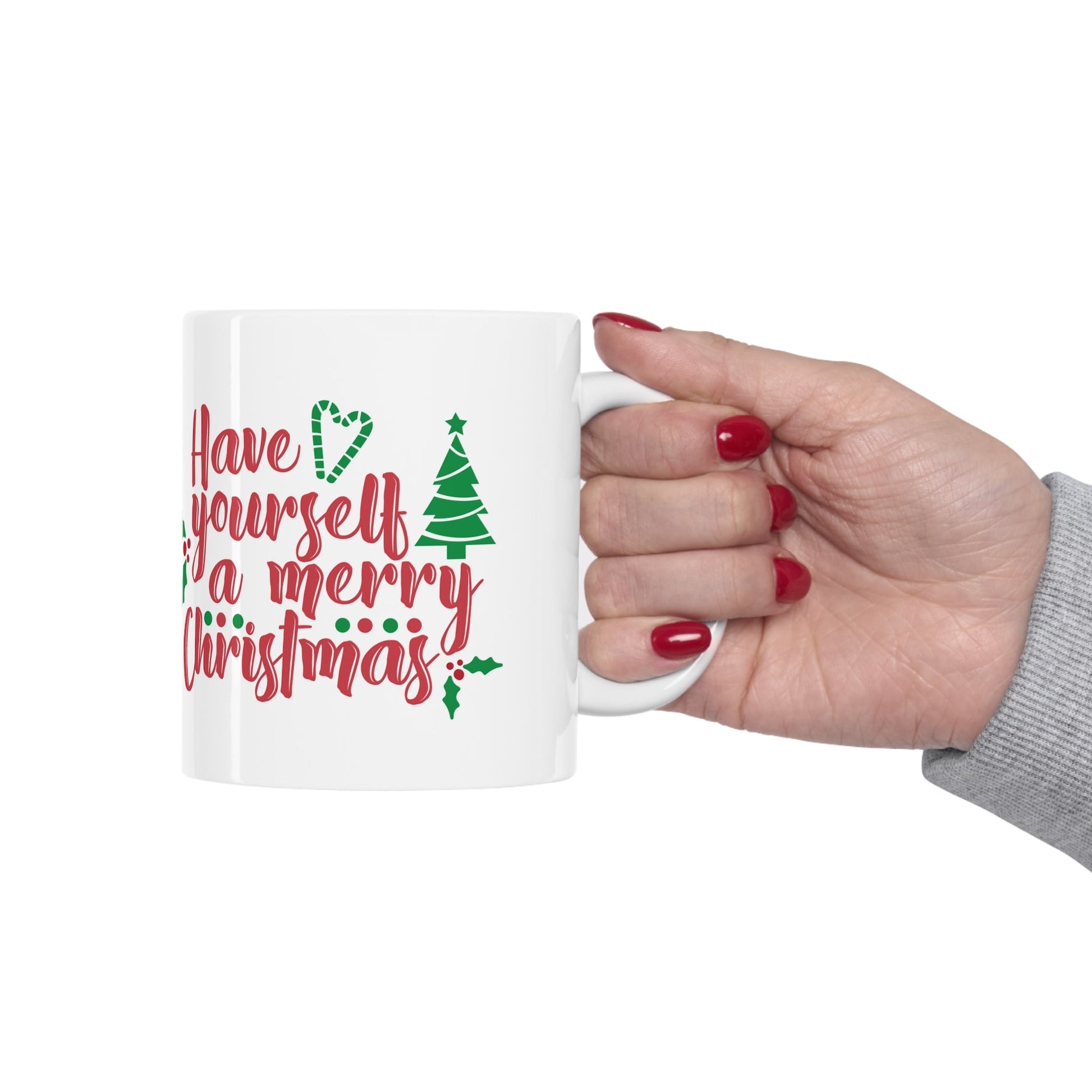 11oz Merry Christmas Coffee Mug - Just Grace Ceramics