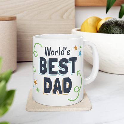 World's Best Dad Ceramic Mug, (11oz)