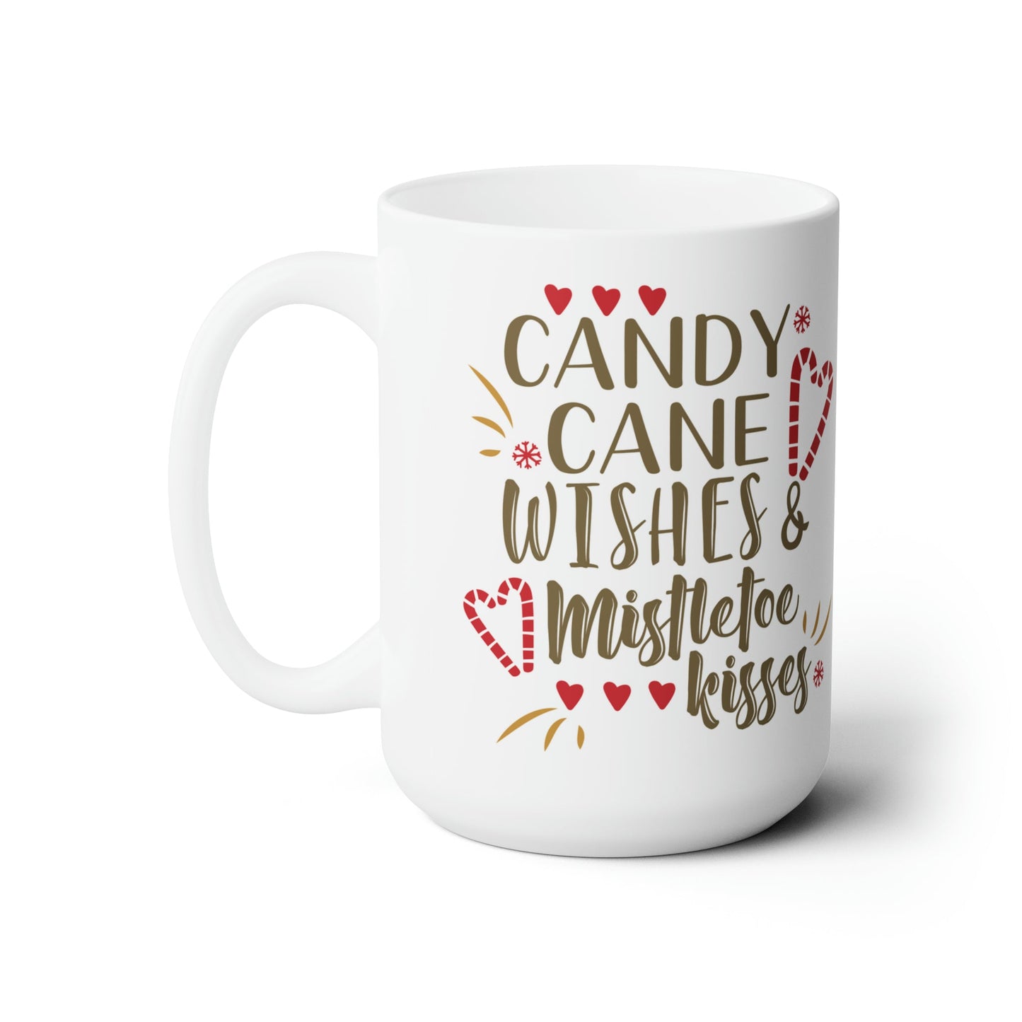 15oz Christmas Candy Cane Coffee Mug - Just Grace Ceramics