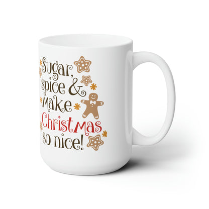 15oz Christmas Sugar & Spice Coffee Mug - Just Grace Ceramics