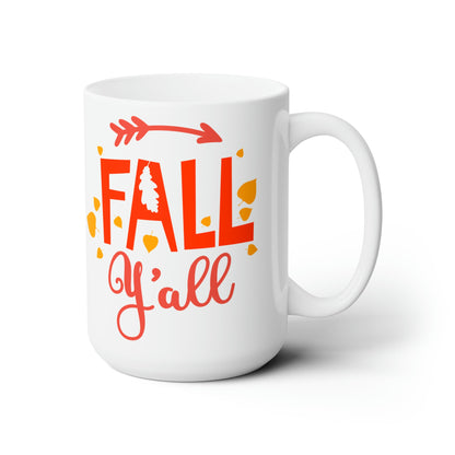 15oz Fall Y'all Thanksgiving Coffee Mug - Just Grace Ceramics