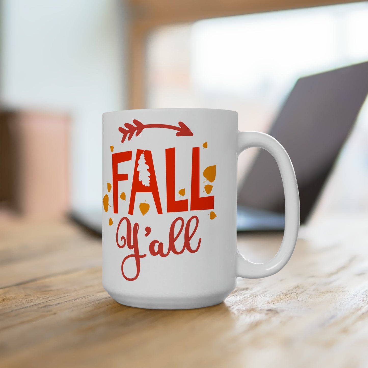 15oz Fall Y'all Thanksgiving Coffee Mug - Just Grace Ceramics