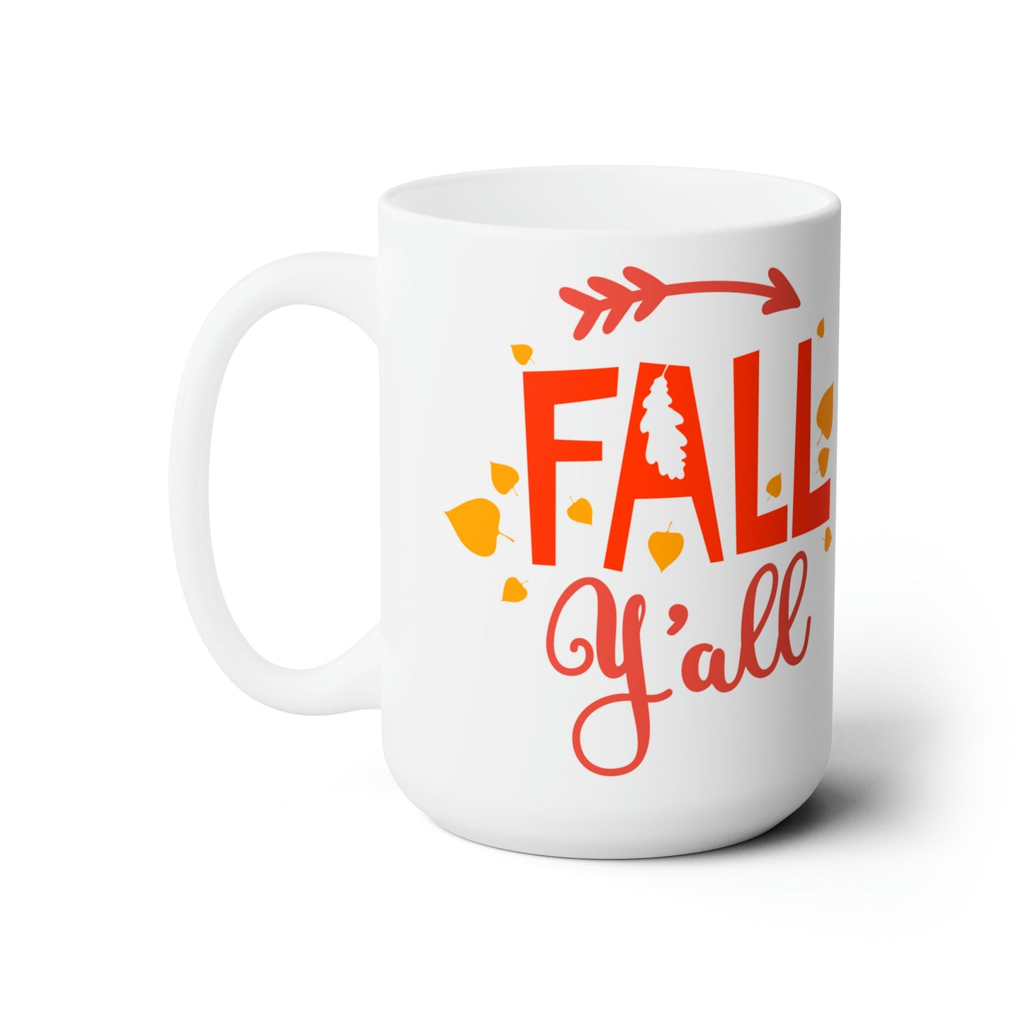 15oz Fall Y'all Thanksgiving Coffee Mug - Just Grace Ceramics