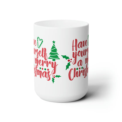 15oz Have Yourself A Merry Christmas Coffee Mug - Just Grace Ceramics