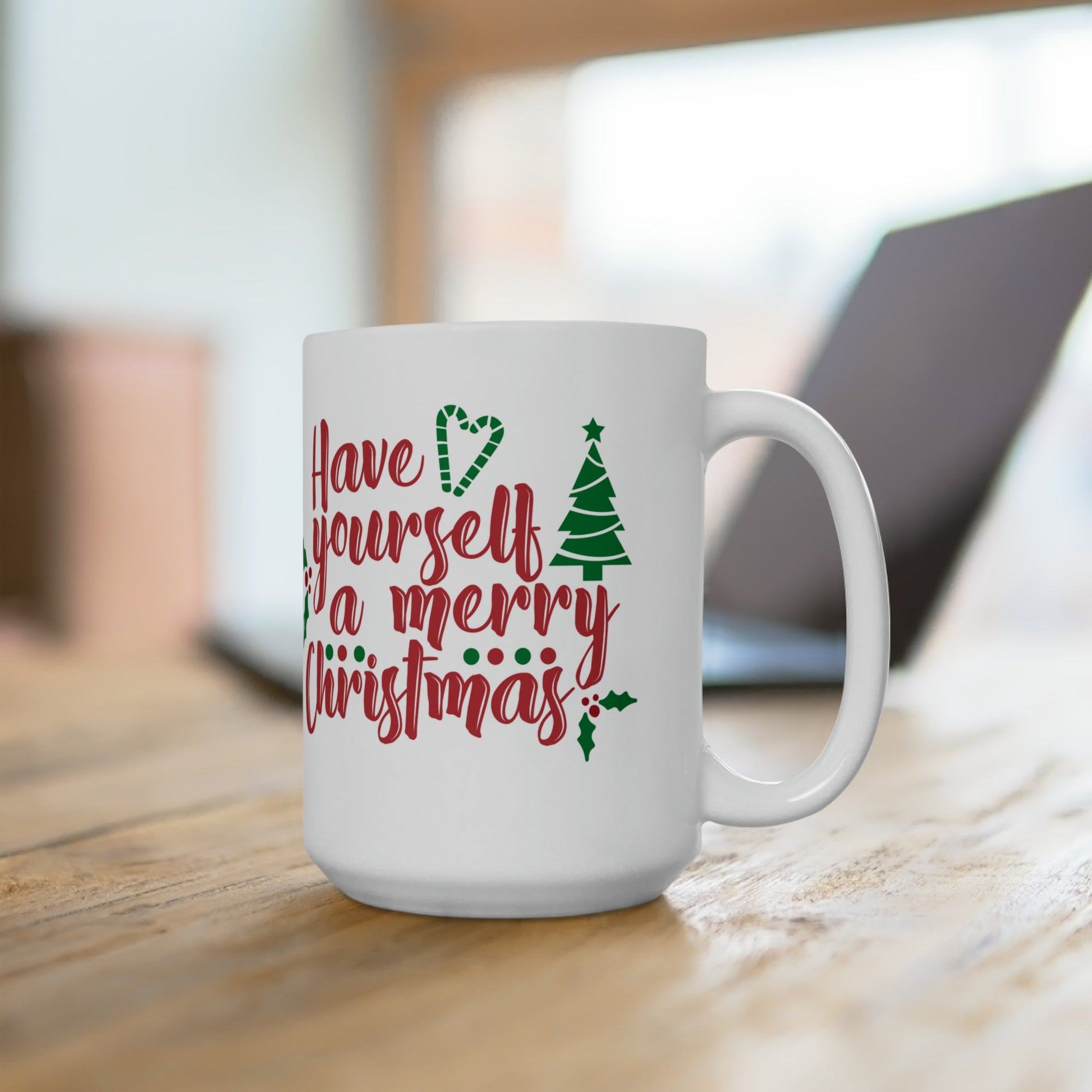 15oz Have Yourself A Merry Christmas Coffee Mug - Just Grace Ceramics