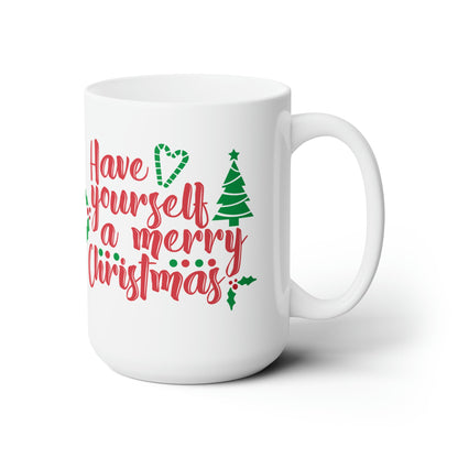 15oz Have Yourself A Merry Christmas Coffee Mug - Just Grace Ceramics