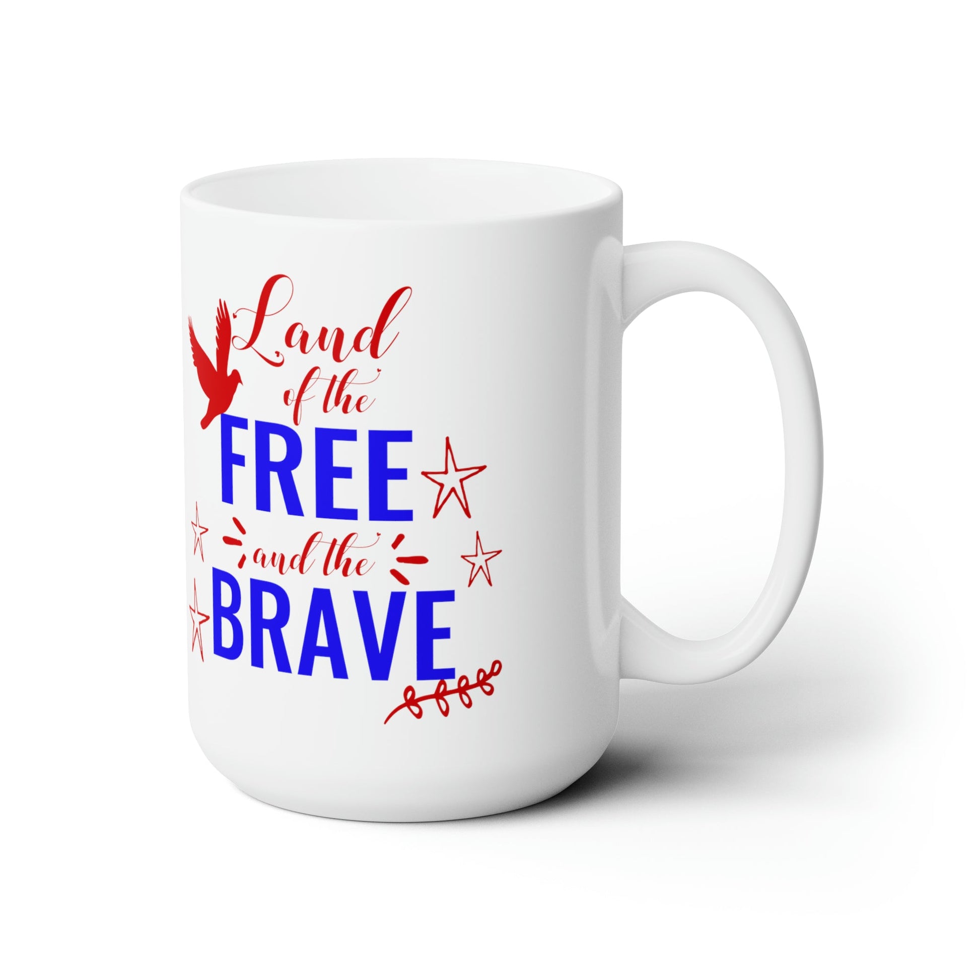 15oz Land of The Brave Forth of July Coffee Mug - Just Grace Ceramics