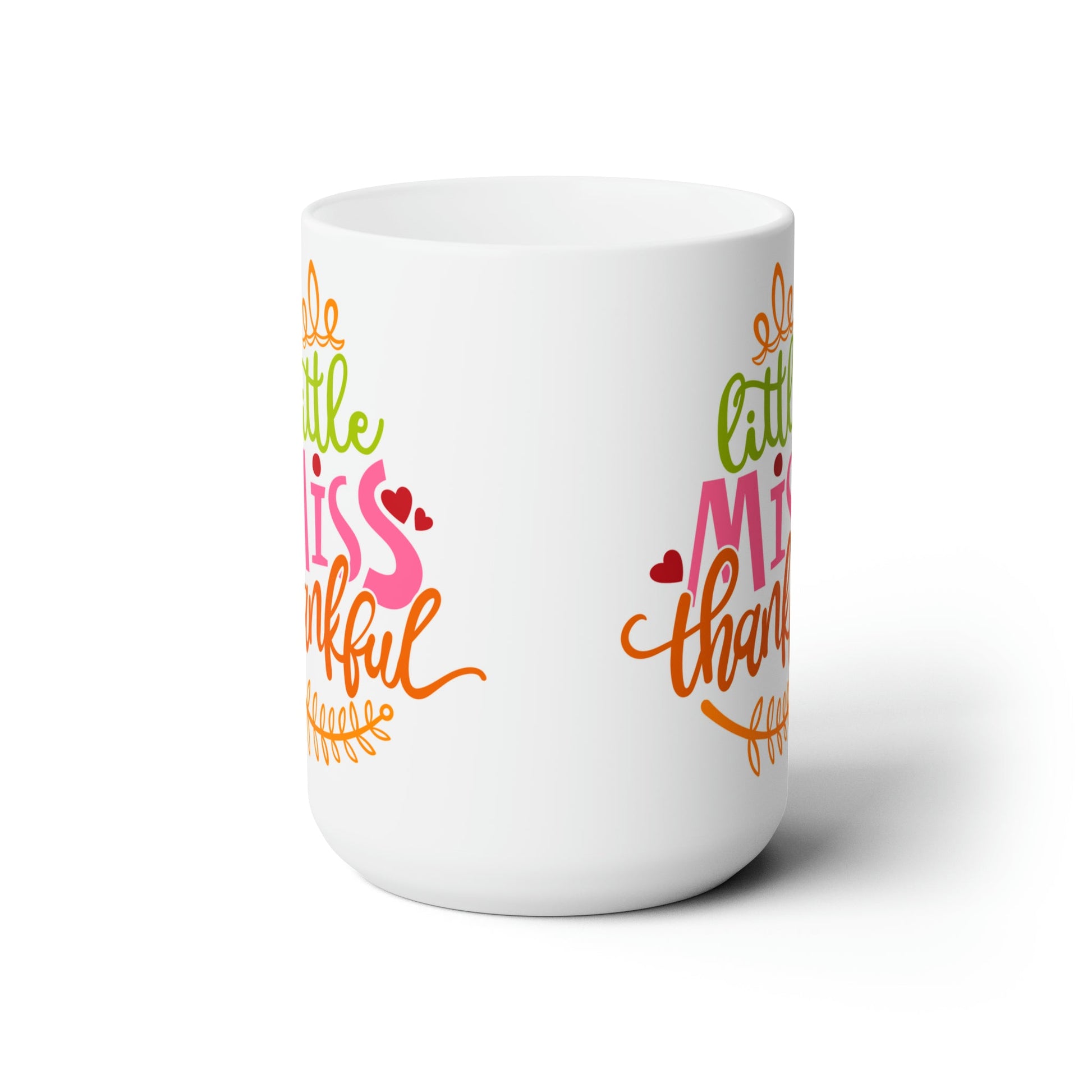 15oz Little Miss Thankful Thanksgiving Coffee Mug - Just Grace Ceramics