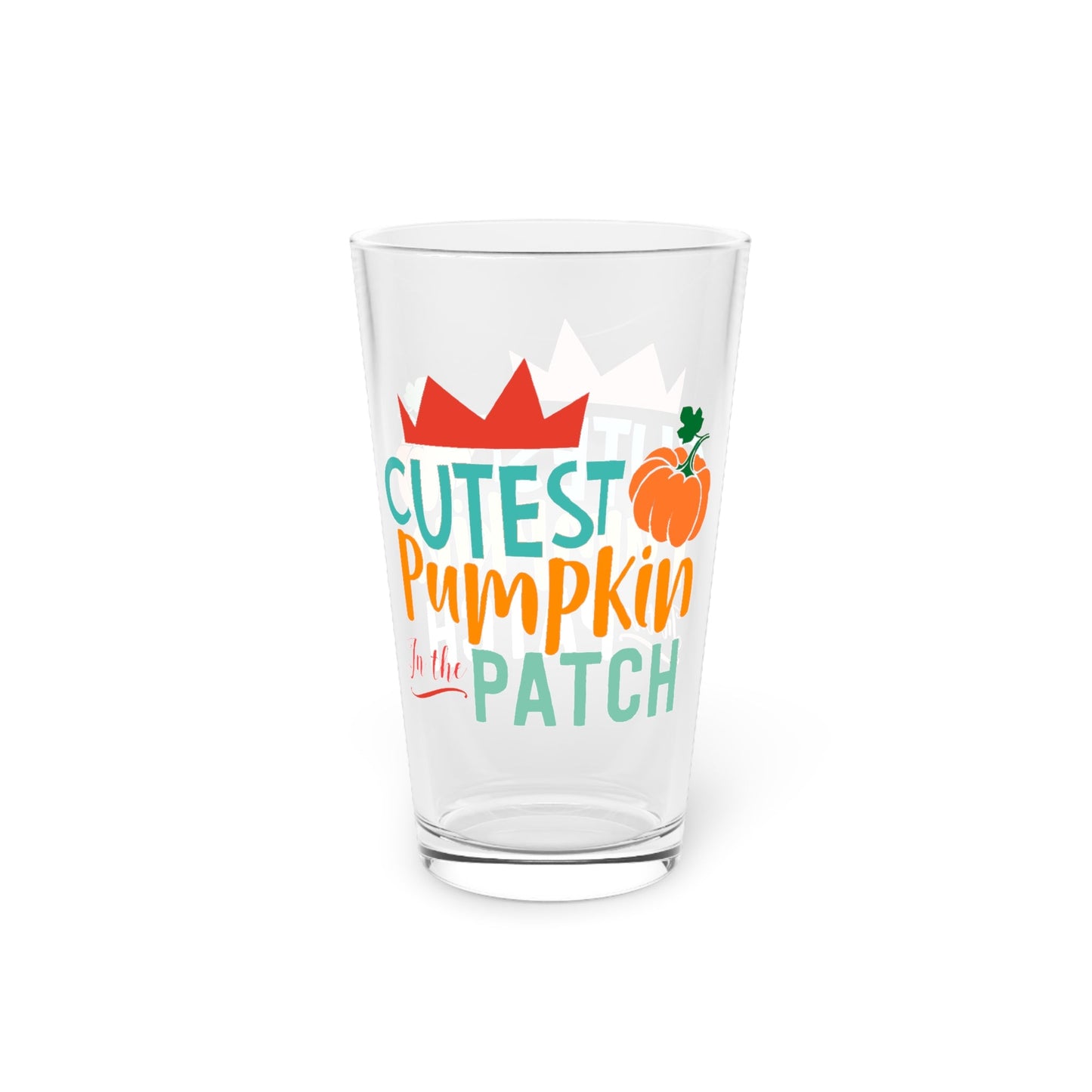 16oz Cutest Pumpkin Patch Thanksgiving Pint Glass - Just Grace Ceramics