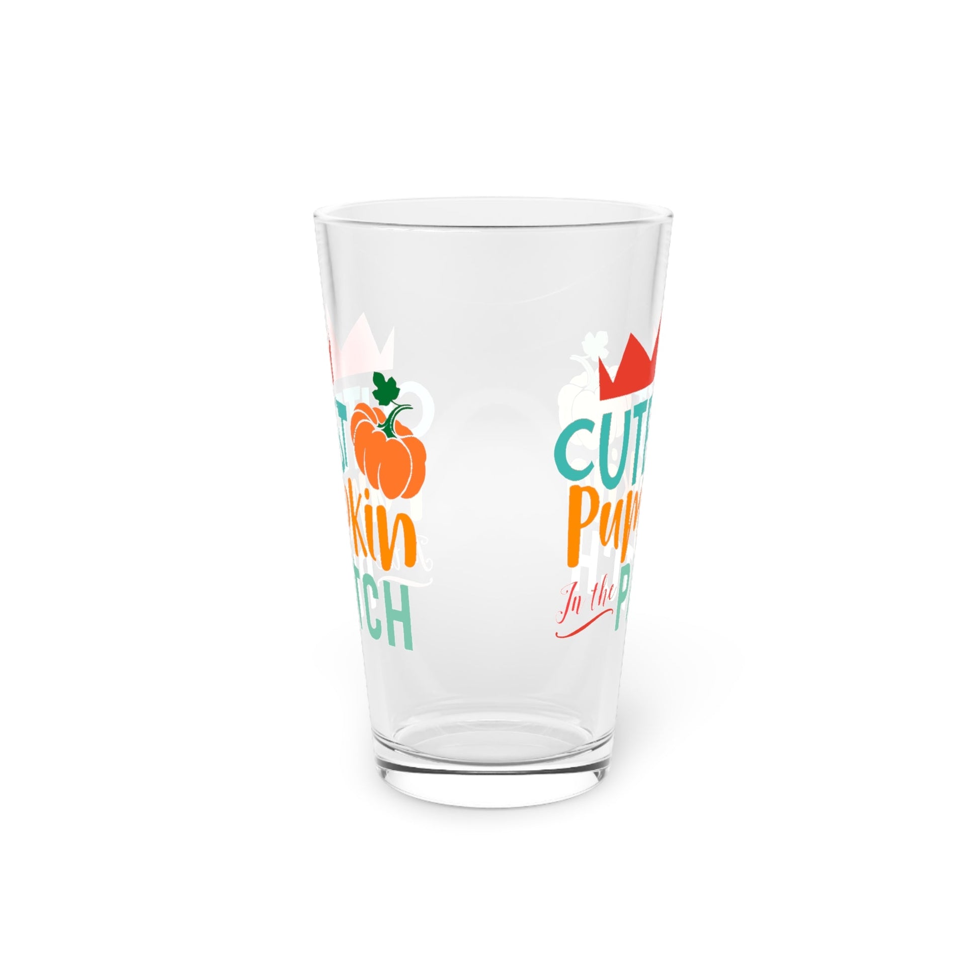 16oz Cutest Pumpkin Patch Thanksgiving Pint Glass - Just Grace Ceramics