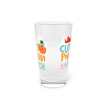 16oz Cutest Pumpkin Patch Thanksgiving Pint Glass - Just Grace Ceramics