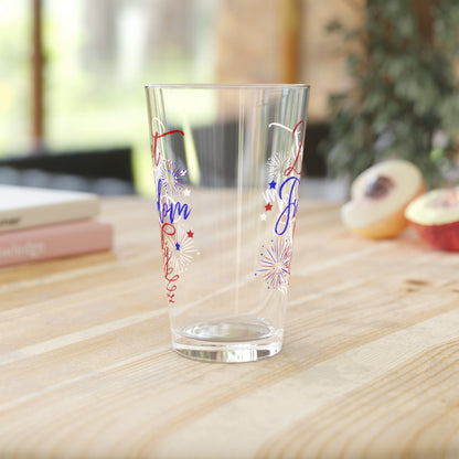 16oz Let Freedom Fly Forth of July Pint Glass - Just Grace Ceramics