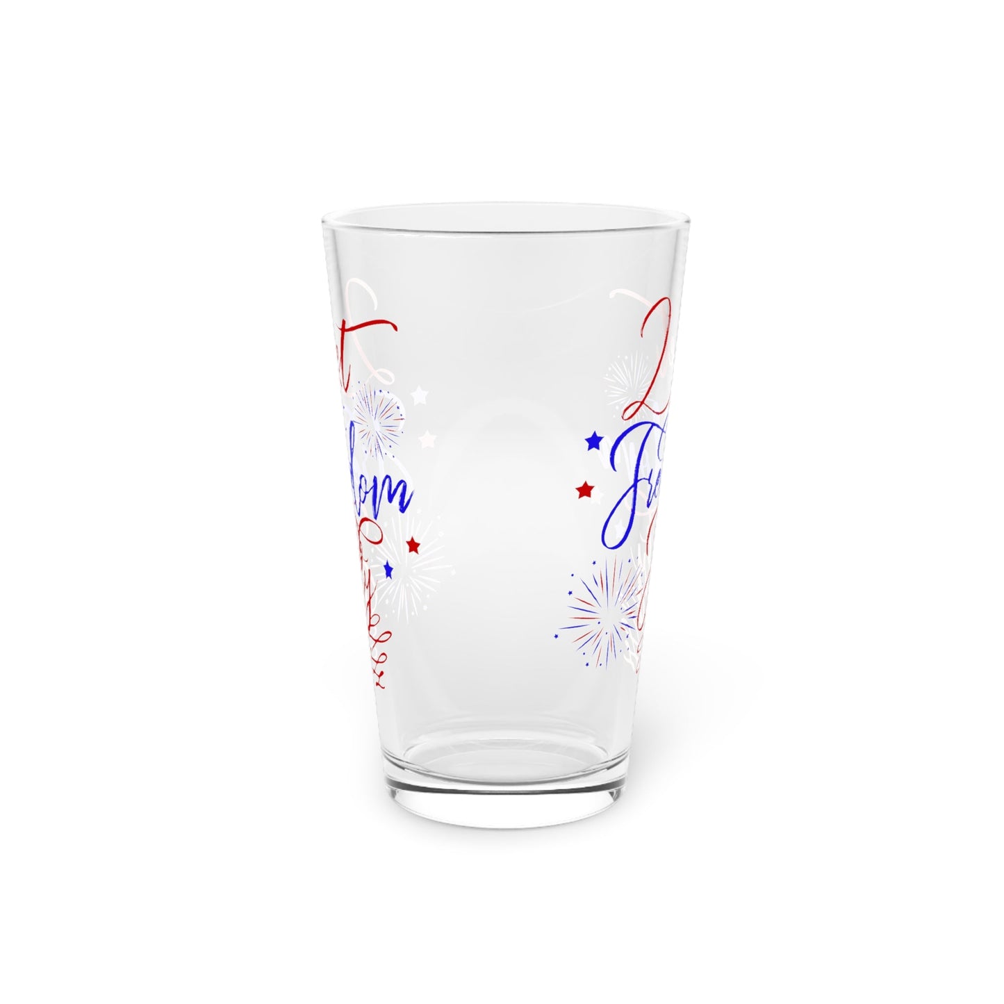 16oz Let Freedom Fly Forth of July Pint Glass - Just Grace Ceramics