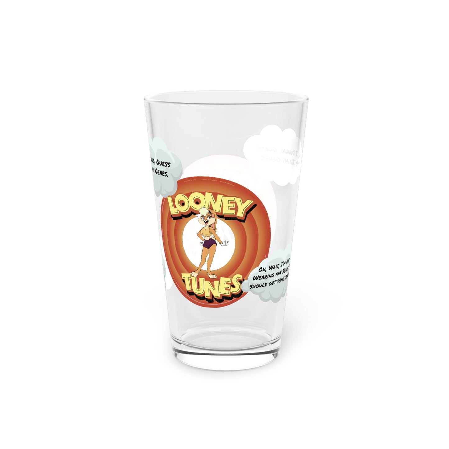 16oz Looney Tones Pint Glass - Just Grace Ceramics