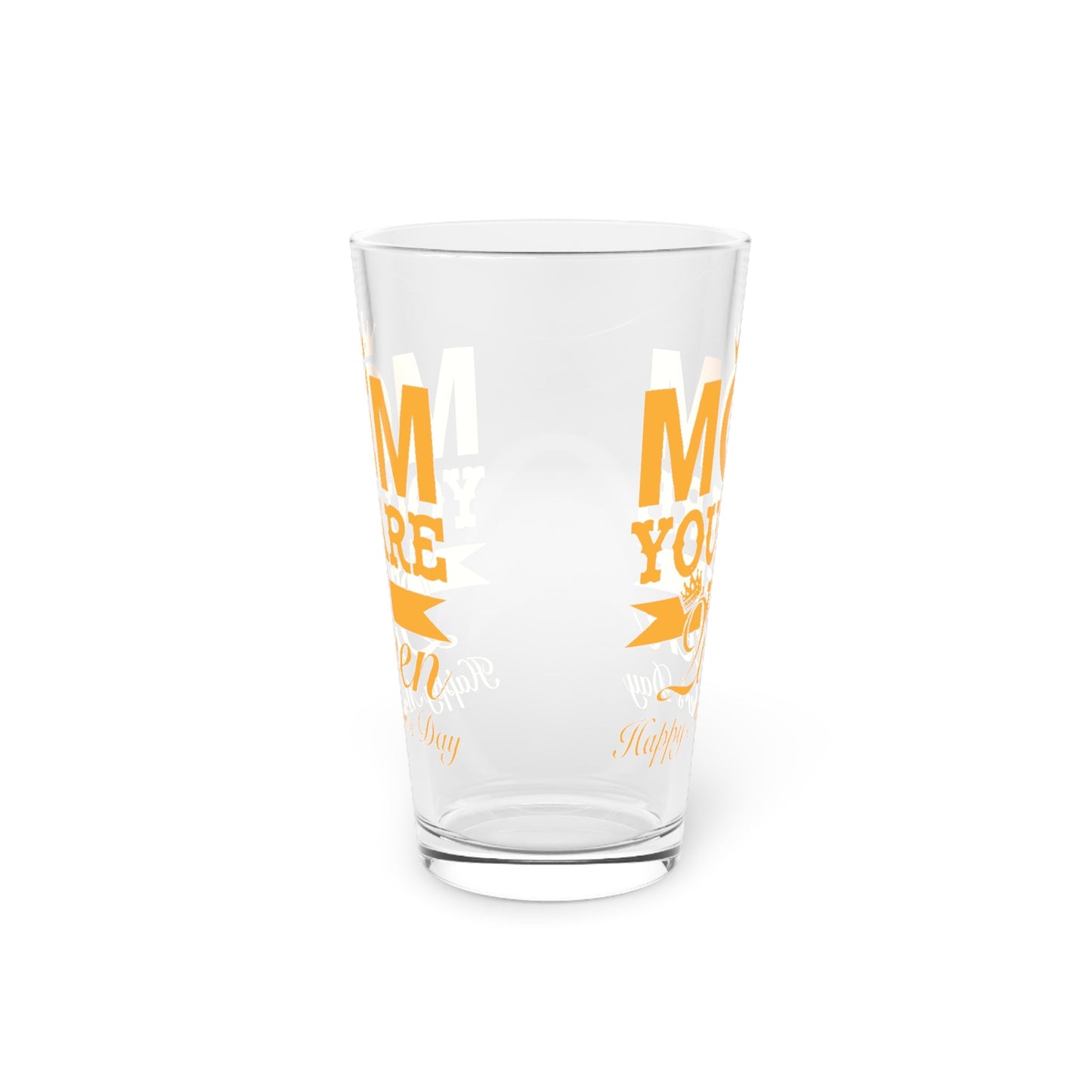 16oz Mom Is The Queen Mothers Day Pint Glass - Just Grace Ceramics