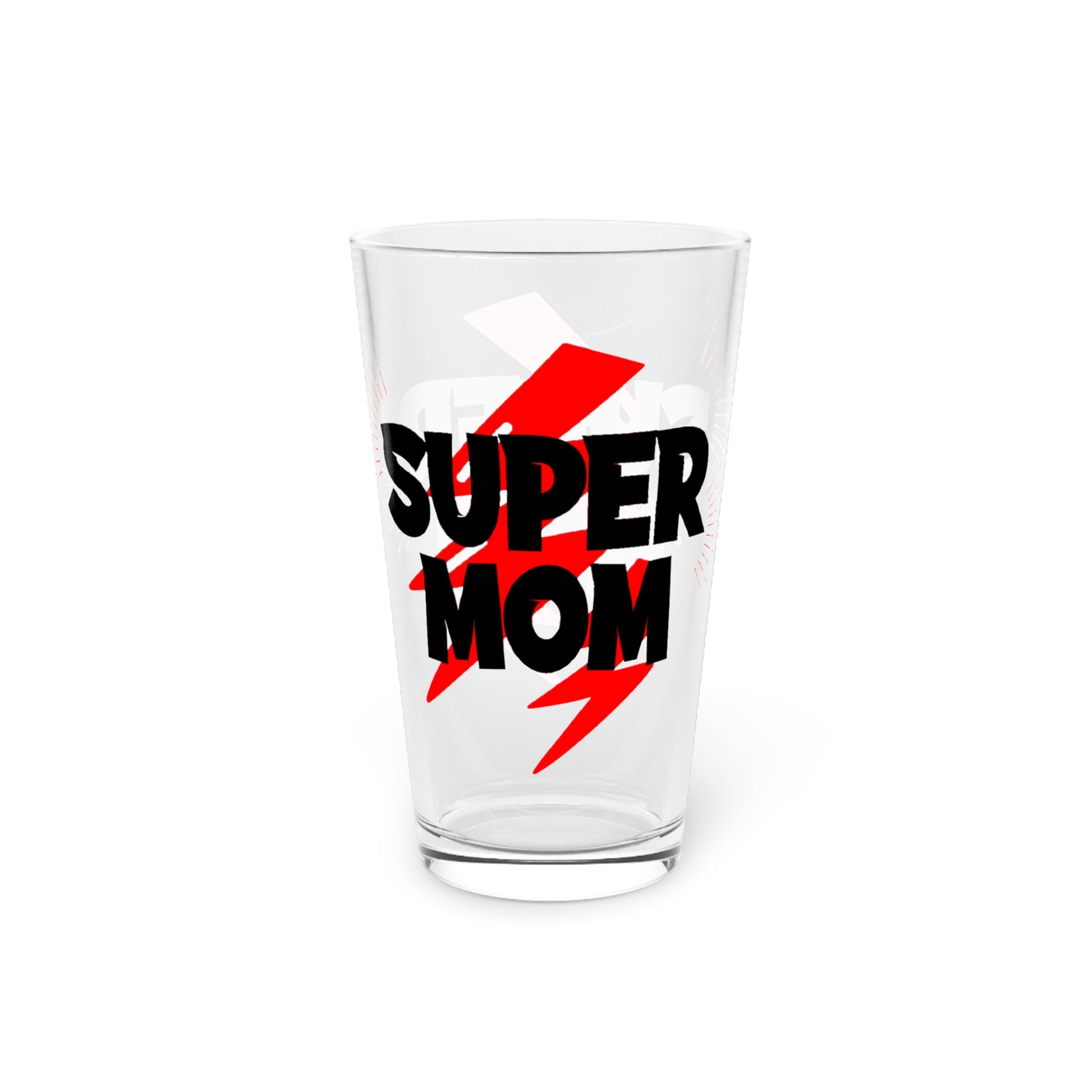 16oz Super Mom Mothers Day Pint Glass - Just Grace Ceramics