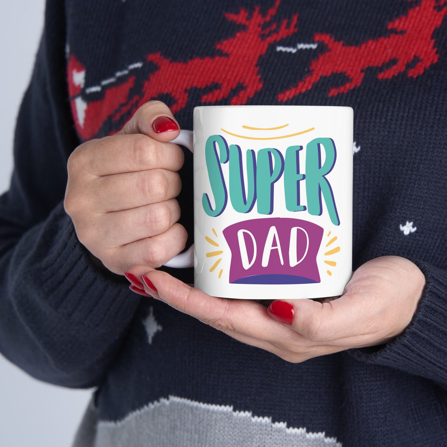 Super Dad Ceramic Mug, (11oz)