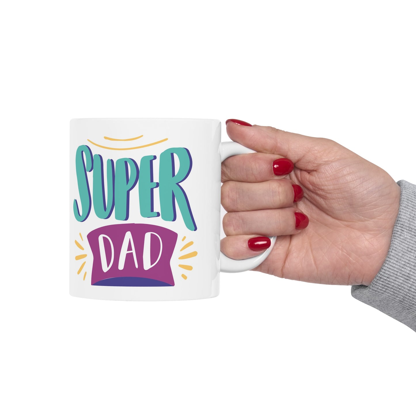 Super Dad Ceramic Mug, (11oz)