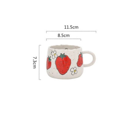 Ceramic Fruit Printed Mugs - Just Grace Ceramics