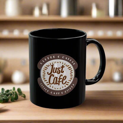 Just Cafè Black Coffee Mug (11oz) - Just Grace Ceramics