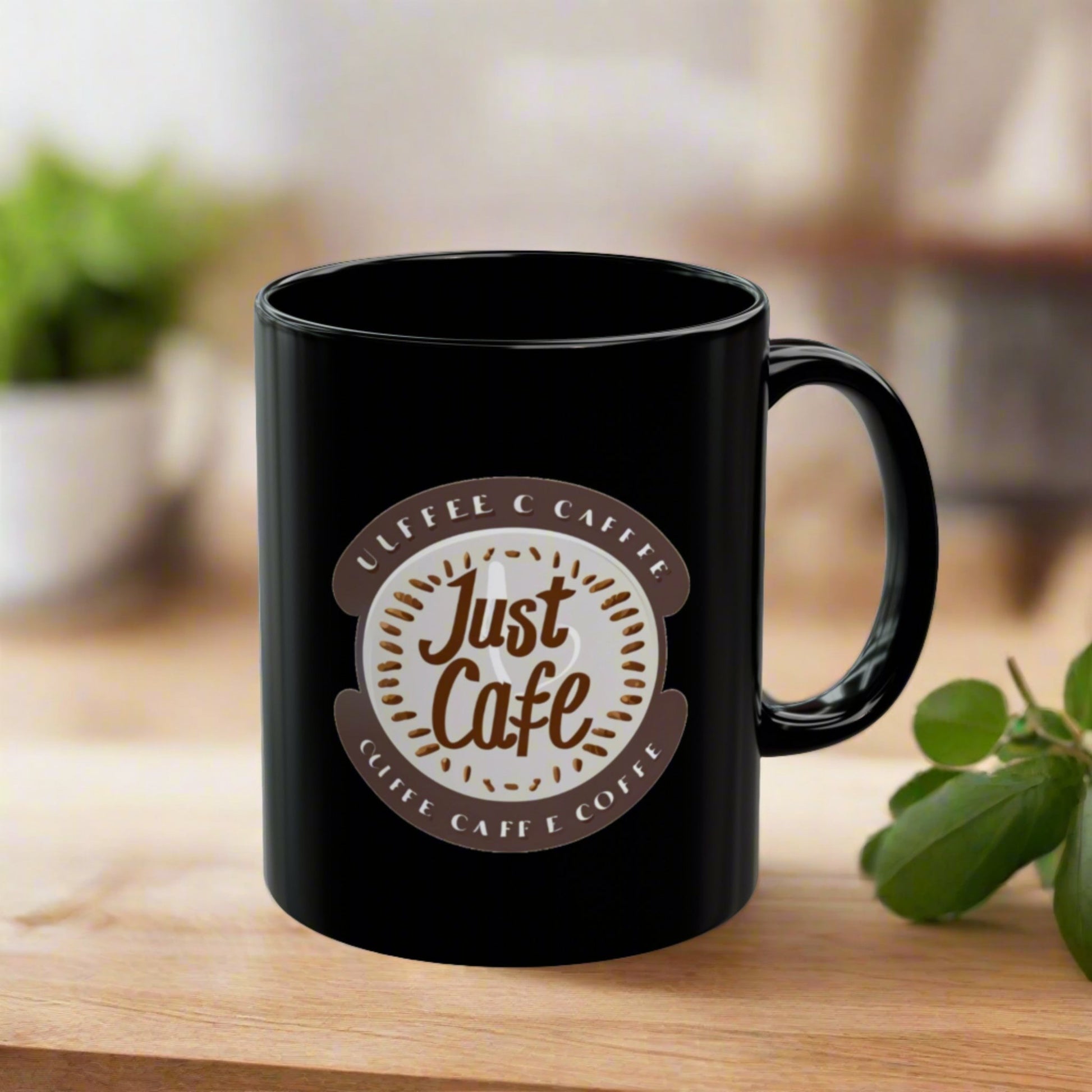 Just Cafè Black Coffee Mug (11oz) - Just Grace Ceramics