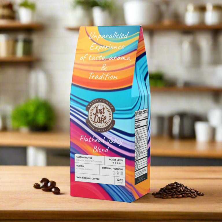 Just Cafè Flathead Valley Coffee Blend (Medium-Dark Roast) - Just Grace Ceramics