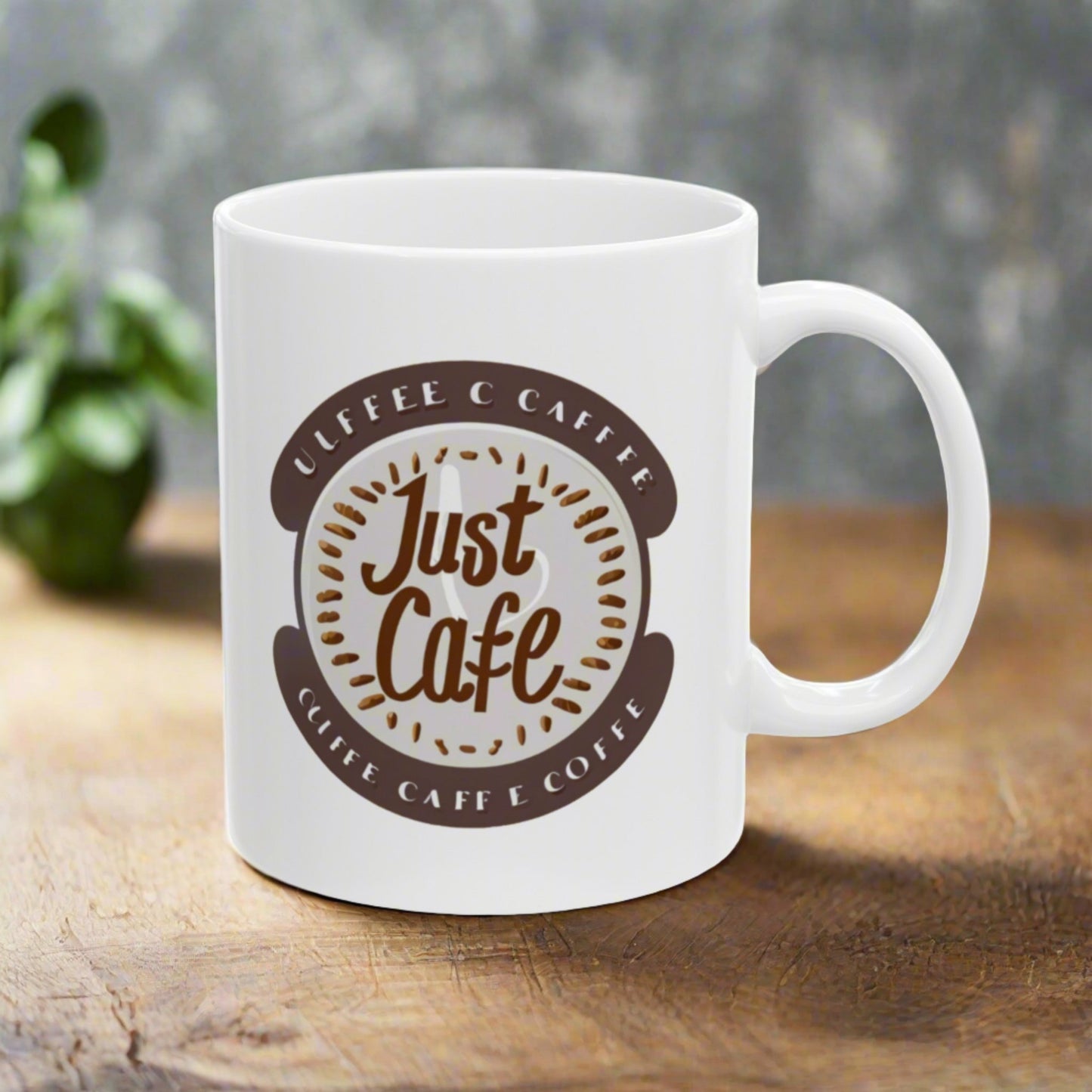 Just Cafè White Coffee Mug, (11oz) - Just Grace Ceramics