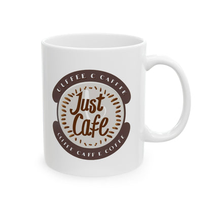 Just Cafè White Coffee Mug, (11oz) - Just Grace Ceramics